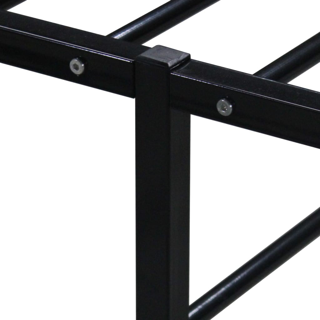 Bed Frame Black Metal 180x200 cm